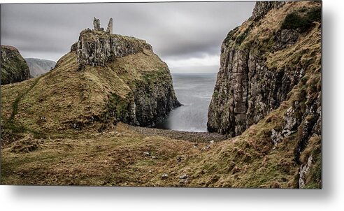 Dunseverick Metal Print featuring the photograph Dunseverick Castle by Nigel R Bell