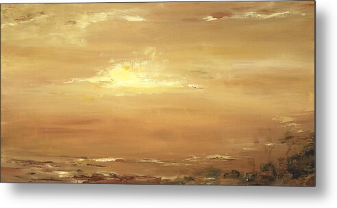 Costal Metal Print featuring the painting Dusk by Tamara Nelson