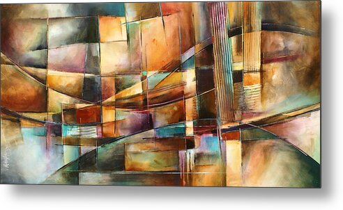Abstract Painting Metal Print featuring the painting 'Endless Shift' by Michael Lang