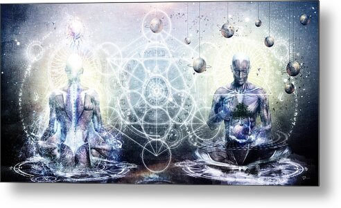 Spiritual Metal Print featuring the digital art Experience So Lucid Discovery So Clear by Cameron Gray