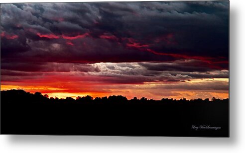 Texas Metal Print featuring the photograph Fiery Glow by Lucy VanSwearingen