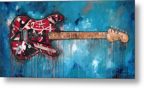 Van Halen Metal Print featuring the painting Frankenstrat by Sean Parnell