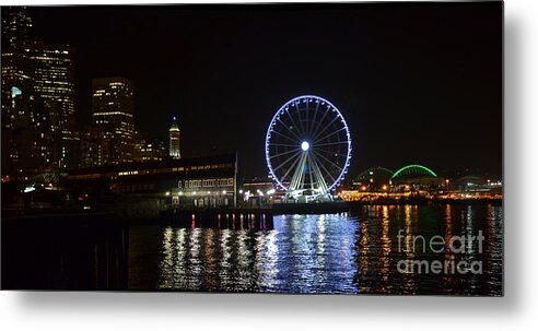 Downtown Metal Print featuring the photograph Great Wheel by Frank Larkin