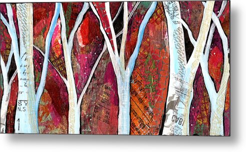 Tree Metal Print featuring the painting Hidden Forest I by Shadia Derbyshire