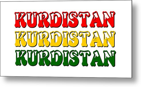 Kurdistan Poster Metal Print featuring the painting Kurdistan by MotionAge Designs