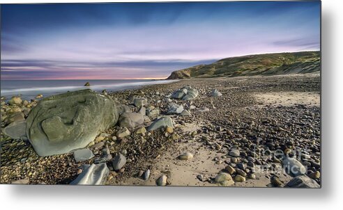 Rocks Metal Print featuring the photograph Life Rocks Sunset by Shannon Rogers
