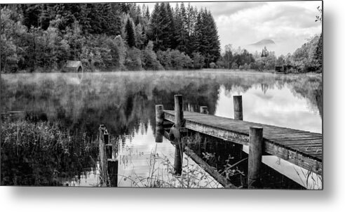 Loch Ard Metal Print featuring the photograph Loch Ard Boathouse by Nigel R Bell