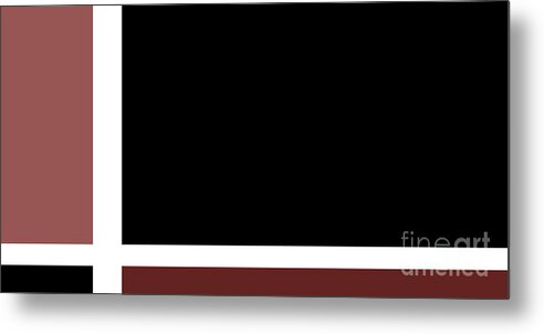 Andee Design Abstract Metal Print featuring the digital art Marsala Minimalist Panorama 5 by Andee Design