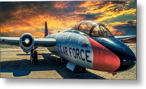 Martin Metal Print featuring the photograph Martin B-57 by Steve Benefiel