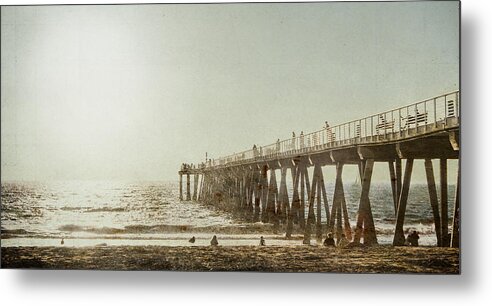 Hermosa Metal Print featuring the photograph Pier Approaching Sunset by Kevin Bergen