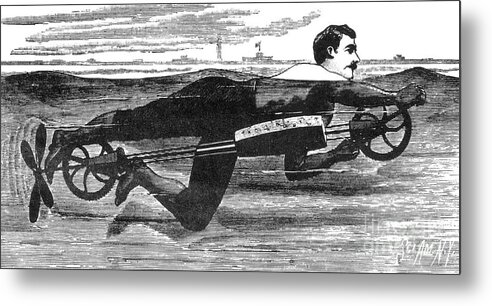 Science Metal Print featuring the photograph Richardsons Swimming Device 1880 by Science Source