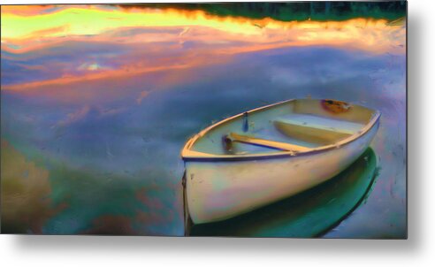 Texture Metal Print featuring the painting Serenity by Joel Olives