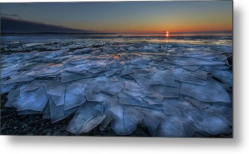 Ice Metal Print featuring the photograph Sheets Of Ice by Susan Breau