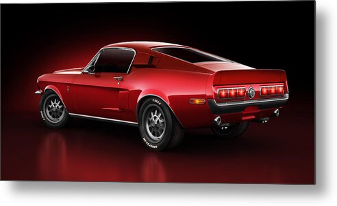 Transportation Metal Print featuring the digital art Shelby GT500 - Redline by Marc Orphanos