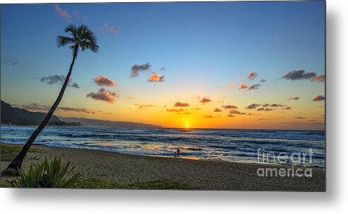 Sunset Beach Metal Print featuring the photograph Sunset Beach Aloha Sunset by Aloha Art