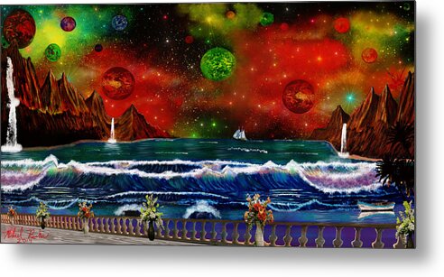 Heaven Metal Print featuring the painting The Heavens by Michael Rucker