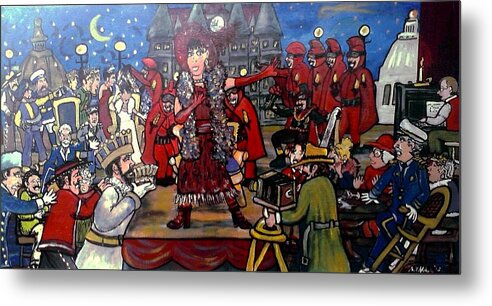 St. Paul Winter Carnival Metal Print featuring the painting The Tyranny Of Tradition At Twelve Forty Five by Richard Hubal