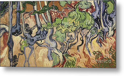 Landscape Metal Print featuring the painting Tree Roots by Vincent Van Gogh