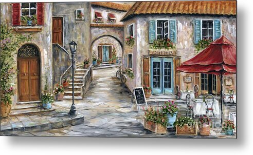 Tuscany Metal Print featuring the painting Tuscan Street Scene by Marilyn Dunlap