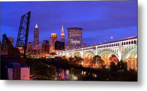 Cleveland Metal Print featuring the photograph Ultra Rez Clevelands Best View Panorama by Clint Buhler