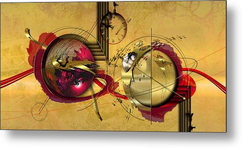 Planet Metal Print featuring the digital art Unstable Stability by Franziskus Pfleghart