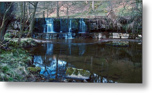 Water Metal Print featuring the photograph Nidd Falls #1 by Steve Watson
