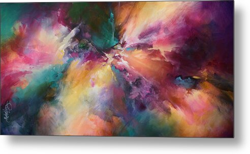 Abstract Painting Metal Print featuring the painting 'End of the Rainbow' by Michael Lang