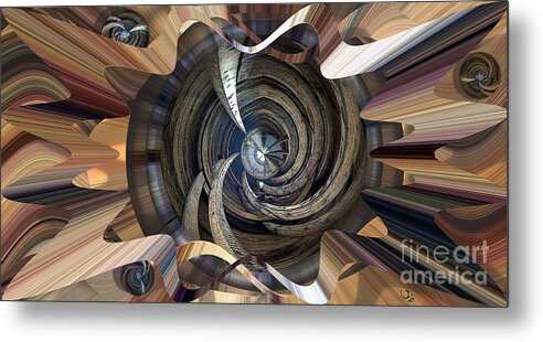 Abstract Metal Print featuring the digital art Frame Ceiling by Ron Bissett