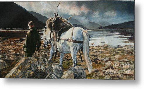 Scotland Metal Print featuring the painting Going Home 11 by David McEwen