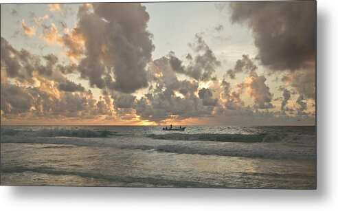 Morning Sun Rise Metal Print featuring the photograph Morning Fishing by Nick Mares