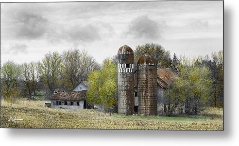 Farm Metal Print featuring the photograph Old Minnesota Farmstead by Don Anderson