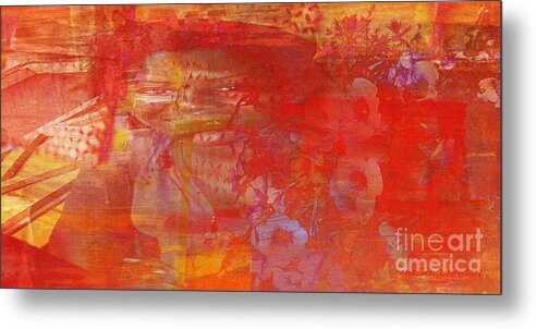 Fania Simon Metal Print featuring the mixed media Powerless- I Watched Him Toss Her into the Street and the Ladies Laughed by Fania Simon