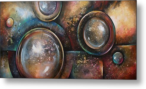 Abstract Metal Print featuring the painting ' Inevitable' by Michael Lang