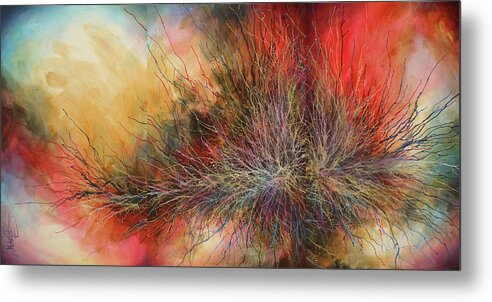 Abstract Metal Print featuring the painting ' Destiny ' by Michael Lang