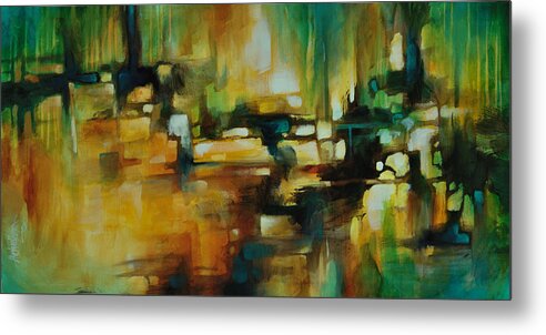 Abstract Art Metal Print featuring the painting ' Highway ' by Michael Lang
