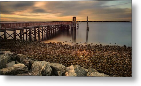 Pier Metal Print featuring the photograph Last Light #1 by Robin-Lee Vieira