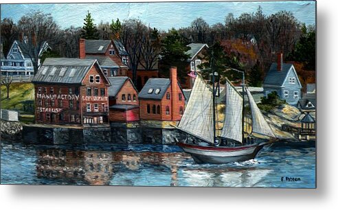 Gloucester Metal Print featuring the painting Paint Factory, Gloucester, MA #1 by Eileen Patten Oliver