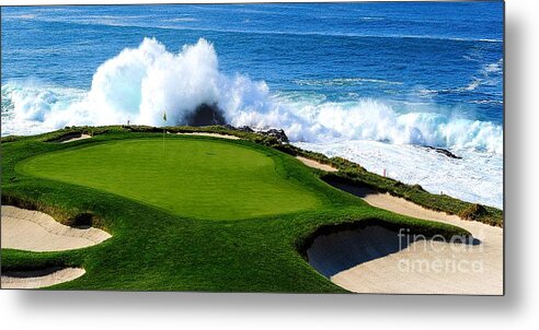 Golf Metal Print featuring the photograph 7th Hole - Pebble Beach by Michael Graham