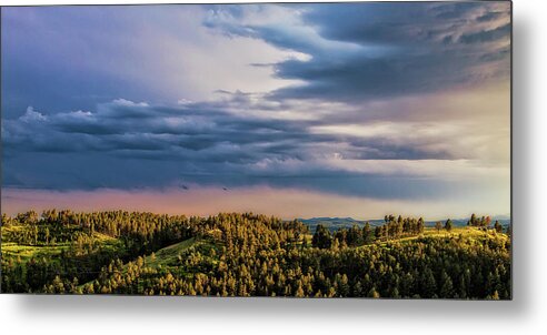 Clouds Metal Print featuring the photograph A Glance at the Top by Steve Sullivan