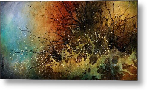 Abstract Art Metal Print featuring the painting Abstract Design 14 by Michael Lang