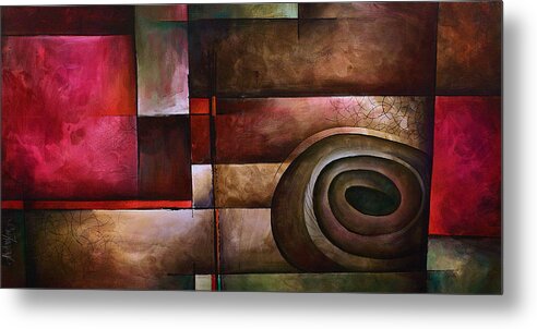 Art Metal Print featuring the painting Abstract Design 24 by Michael Lang