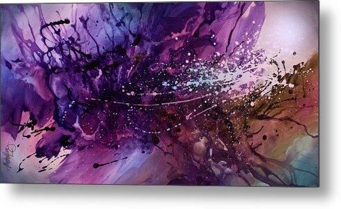 Paintings Metal Print featuring the painting Abstract Design 66 by Michael Lang