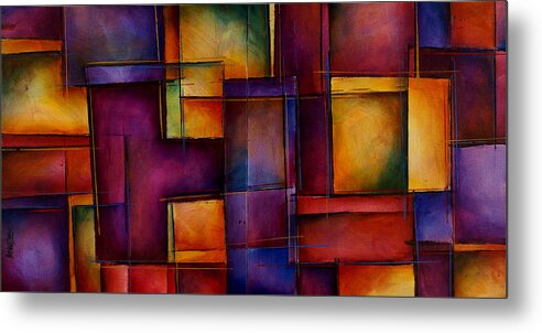 Abstract Design Metal Print featuring the painting Abstract Design 93 by Michael Lang