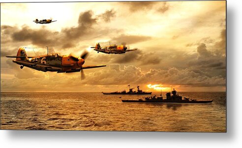 John Wills Art Metal Print featuring the digital art Bf 109 German WW2 by John Wills