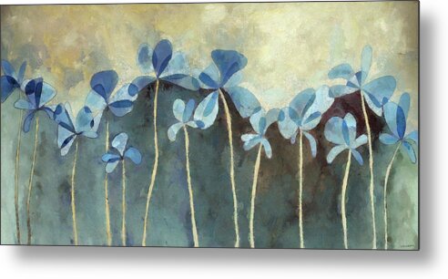 Flowers Metal Print featuring the digital art Blue Flowers by Cynthia Decker