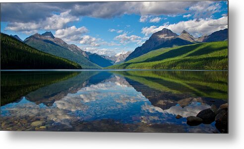Mountain Metal Print featuring the photograph Bowman Lake 2, Glacier Nat'l Park by Jedediah Hohf