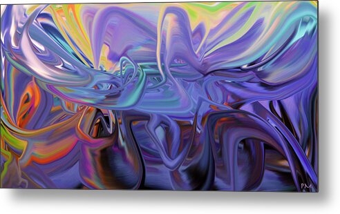  Original Contemporary Metal Print featuring the digital art Color Storm by Phillip Mossbarger