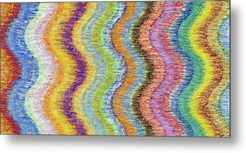 Color Metal Print featuring the painting Color Wave Study Number One by Stephen Mauldin