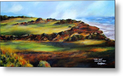 Bandon Dunes Golf Course Metal Print featuring the painting Double Bogey by Marti Green