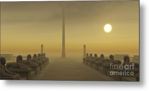 Obelisk Metal Print featuring the painting Egyptian Obelisk by Corey Ford